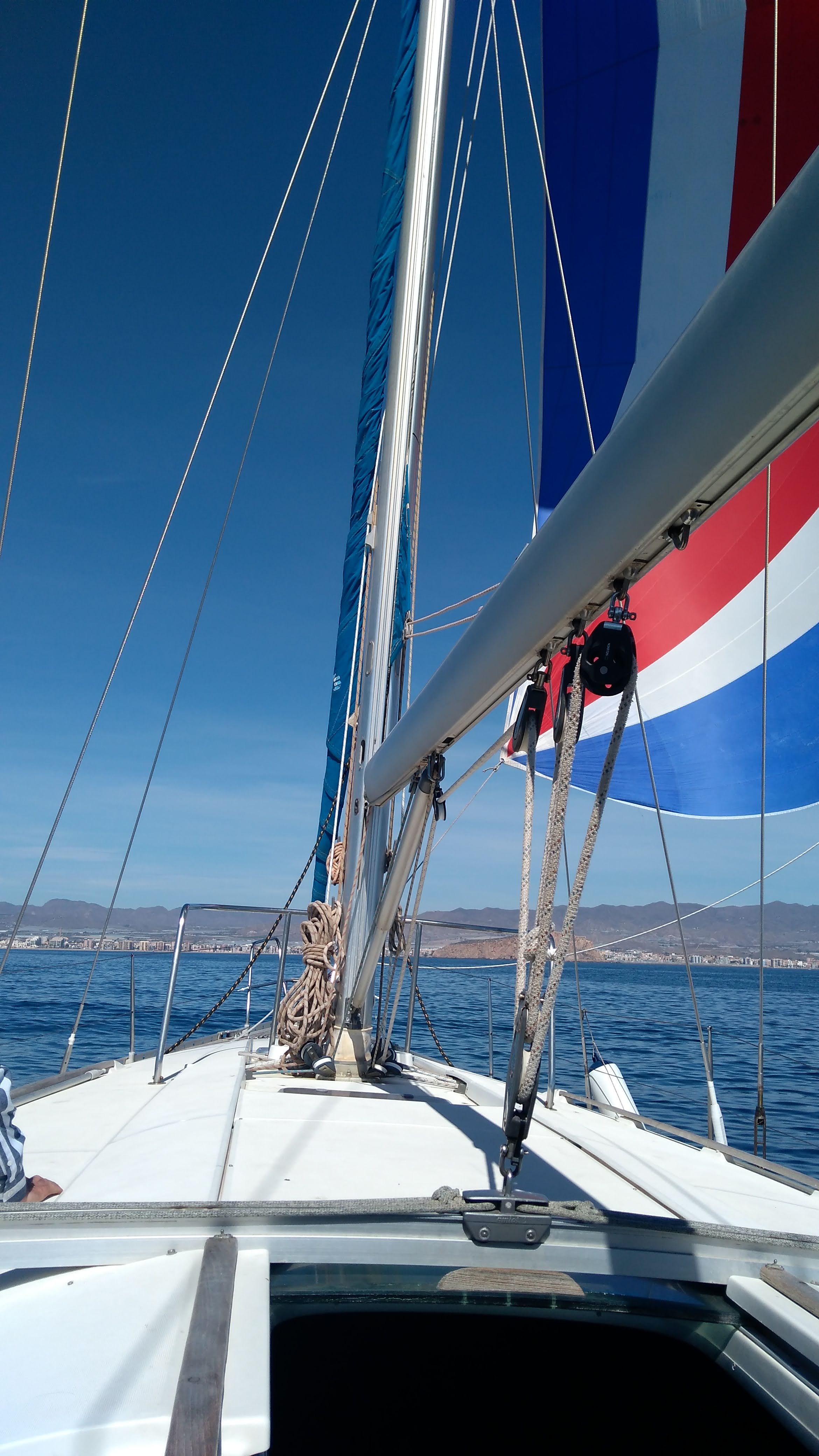 View from the deck of a sailboat at Club Náutico de Águilas